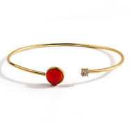 Picture of Nickel Free Gold Plated Delicate Fashion Bangle with No-Risk Refund