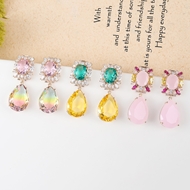 Picture of Attractive Yellow Cubic Zirconia Dangle Earrings For Your Occasions