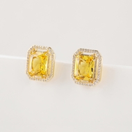 Picture of Affordable Gold Plated Yellow Big Stud Earrings From Reliable Factory