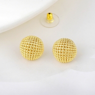 Show details for Dubai Gold Plated Big Stud Earrings at Unbeatable Price