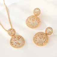 Show details for Copper or Brass Champagne Gold 2 Piece Jewelry Set in Flattering Style Show details for Copper or Brass Champagne Gold 2 Piece Jewelry Set in Flattering Style
