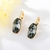 Picture of Great Swarovski Element Black Small Hoop Earrings