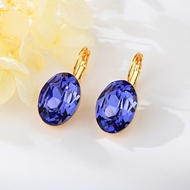 Show details for Eye-Catching Purple Swarovski Element Hoop Earrings with Member Discount Show details for Eye-Catching Purple Swarovski Element Hoop Earrings with Member Discount
