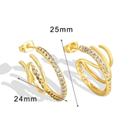 Picture of Pretty Cubic Zirconia Gold Plated Earrings