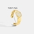 Picture of Nickel Free Gold Plated White Adjustable Ring Online Shopping