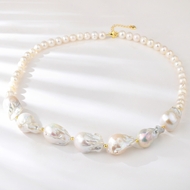 Show details for Baroque pearls natural pearl necklace Show details for Baroque pearls natural pearl necklace