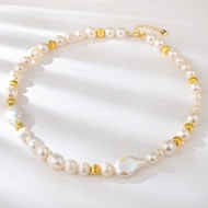 Show details for Fashion fresh water pearl Small Short Statement Necklace Show details for Fashion fresh water pearl Small Short Statement Necklace