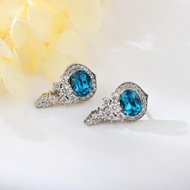 Show details for Fast Selling Blue Swarovski Element Hoop Earrings from Editor Picks Show details for Fast Selling Blue Swarovski Element Hoop Earrings from Editor Picks