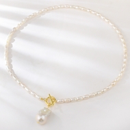 Show details for Baroque pearls natural pearl necklace Show details for Baroque pearls natural pearl necklace
