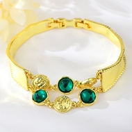 Picture of Nice Glass Gold Plated Fashion Bangle