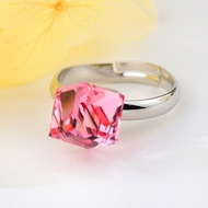 Show details for Good Quality Swarovski Element Pink Adjustable Ring Show details for Good Quality Swarovski Element Pink Adjustable Ring