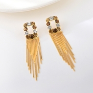 Show details for Fancy Swarovski Element Medium Tassel Earrings with Easy Return Show details for Fancy Swarovski Element Medium Tassel Earrings with Easy Return