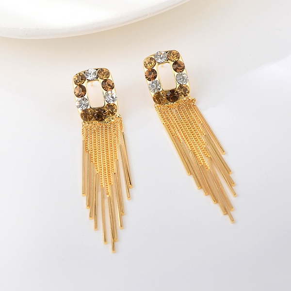 Picture of Fancy Swarovski Element Medium Tassel Earrings with Easy Return