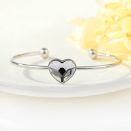 Show details for Irresistible White Love & Heart Cuff Bangle As a Gift Show details for Irresistible White Love & Heart Cuff Bangle As a Gift