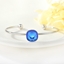 Show details for Unique Swarovski Element Blue Cuff Bangle