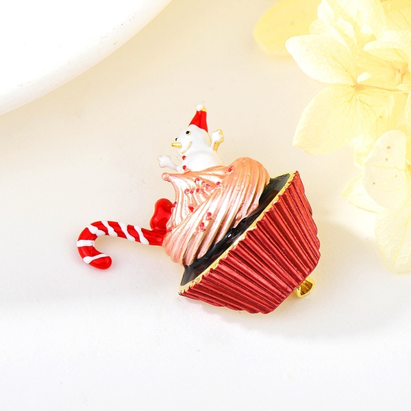 Picture of Distinctive Red Holiday Brooche with No-Risk Return