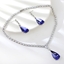 Show details for Designer Platinum Plated Medium 2 Piece Jewelry Set at Great Low Price