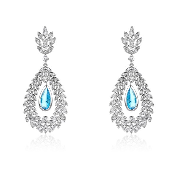 Picture of Great Cubic Zirconia Luxury Dangle Earrings