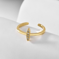 Picture of Famous Small Gold Plated Adjustable Ring