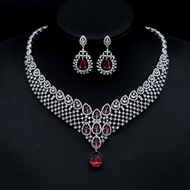 Show details for Need-Now Red Platinum Plated 2 Piece Jewelry Set from Editor Picks Show details for Need-Now Red Platinum Plated 2 Piece Jewelry Set from Editor Picks