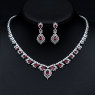Show details for Fast Selling Red Platinum Plated 2 Piece Jewelry Set with Unbeatable Quality Show details for Fast Selling Red Platinum Plated 2 Piece Jewelry Set with Unbeatable Quality