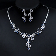 Show details for Distinctive Platinum Plated Big 2 Piece Jewelry Set with Low MOQ Show details for Distinctive Platinum Plated Big 2 Piece Jewelry Set with Low MOQ