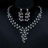 Show details for Eye-Catching White Cubic Zirconia 2 Piece Jewelry Set with Member Discount Show details for Eye-Catching White Cubic Zirconia 2 Piece Jewelry Set with Member Discount