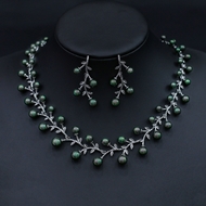 Show details for Amazing Big Gunmetal Plated 2 Piece Jewelry Set Show details for Amazing Big Gunmetal Plated 2 Piece Jewelry Set