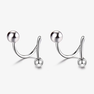 Picture of Affordable Platinum Plated 999 Sterling Silver Small Hoop Earrings Direct from Factory