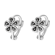 Picture of New Season White Platinum Plated Huggie Earrings with SGS/ISO Certification