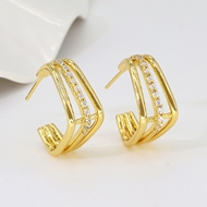 Picture of Nickel Free Gold Plated White Small Hoop Earrings with Easy Return