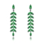 Show details for Leaf Platinum Plated Dangle Earrings with 3~7 Day Delivery