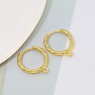 Picture of Good Quality Medium Gold Plated Huggie Earrings