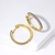 Picture of Top Cubic Zirconia Gold Plated Huggie Earrings