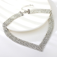Show details for Delicate Swarovski Element Platinum Plated Short Statement Necklace Show details for Delicate Swarovski Element Platinum Plated Short Statement Necklace