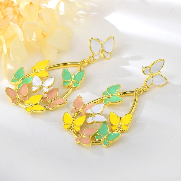 Picture of Unusual Big Butterfly Dangle Earrings