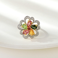 Picture of Flower Delicate Adjustable Ring of Original Design