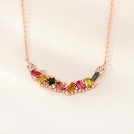 Picture of Famous Medium Rose Gold Plated Short Statement Necklace