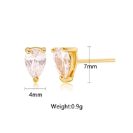 Picture of Love & Heart Cubic Zirconia Big Stud Earrings with Speedy Delivery