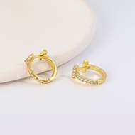 Picture of Great Cubic Zirconia Delicate Huggie Earrings