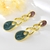 Picture of Featured Colorful Gold Plated Dangle Earrings with Full Guarantee