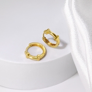 Picture of Fashion Small Gold Plated Huggie Earrings