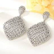 Show details for Charming White Cubic Zirconia Dangle Earrings at Great Low Price Show details for Charming White Cubic Zirconia Dangle Earrings at Great Low Price