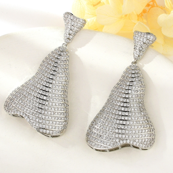 Picture of Good Cubic Zirconia Luxury Dangle Earrings