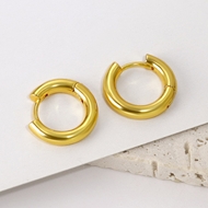 Picture of Copper or Brass Gold Plated Huggie Earrings at Great Low Price