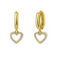 Picture of Delicate Love & Heart Dangle Earrings Online Only