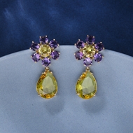 Picture of Need-Now Yellow Cubic Zirconia Dangle Earrings from Editor Picks