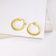 Picture of Delicate White Huggie Earrings with Worldwide Shipping