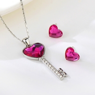 Show details for Trendy Platinum Plated Love & Heart 2 Piece Jewelry Set with No-Risk Refund Show details for Trendy Platinum Plated Love & Heart 2 Piece Jewelry Set with No-Risk Refund