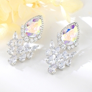 Show details for Bulk Platinum Plated Cubic Zirconia Dangle Earrings with No-Risk Return Show details for Bulk Platinum Plated Cubic Zirconia Dangle Earrings with No-Risk Return
